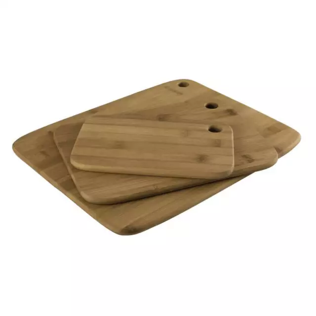 Peer Sorensen Long Grain Bamboo Chopping Cutting Board Set of 3 Pieces Brown