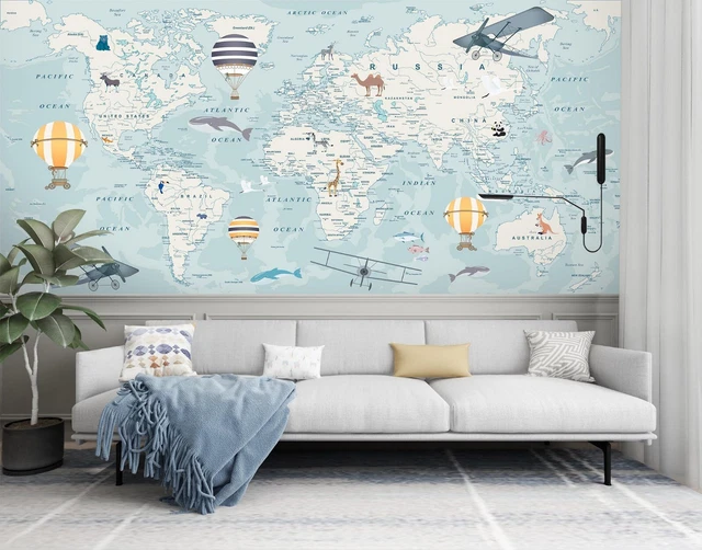 FLFK Wall Murals Peel And Stick 141.7"x98.4"- Self-Adhesive Wallpaper Poster Painting Large Sticker Universe Outer Space Science Explore Station For Bedroom Decor - View #7