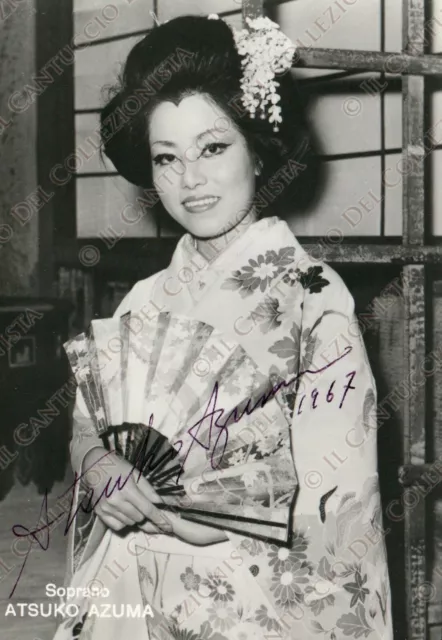 1967 AUTOGRAFO su fotografia ATSUKO AZUMA Soprano Teatro Lirica