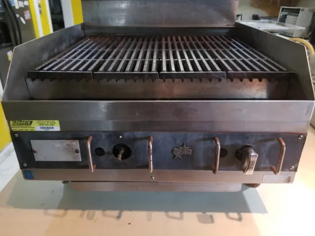 24" Charbroiler Commercial Countertop Char Broiler Grill 2 Burners