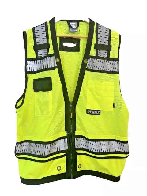 DEWALT DSV521 Class 2 Type R Heavy Duty Surveyor Vest ANSI/ISEA 107-2015 XL