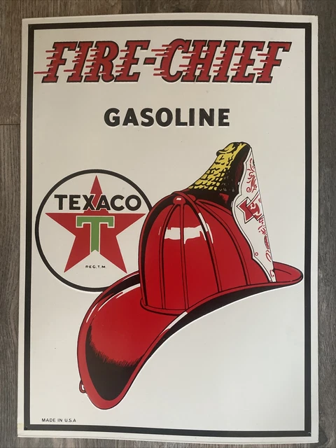 Texaco Fire-Chief Gasoline Metal Sign