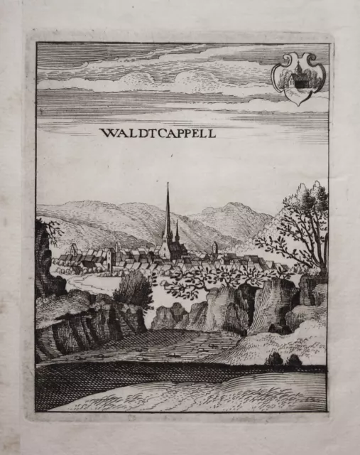 Waldkappel Hessen  Eschwege echter alter Merian Kupferstich 1645