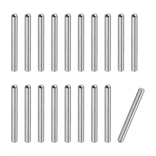 2.5x25mm Goujons Goupilles 20pcs Rond Tête Extrémité Cheville Bois Superposé