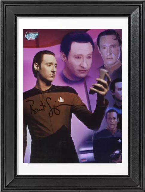 Brent Spiner Autogramm mit Bilderrahmen Star Trek Aviator Raumschiff Enterprise