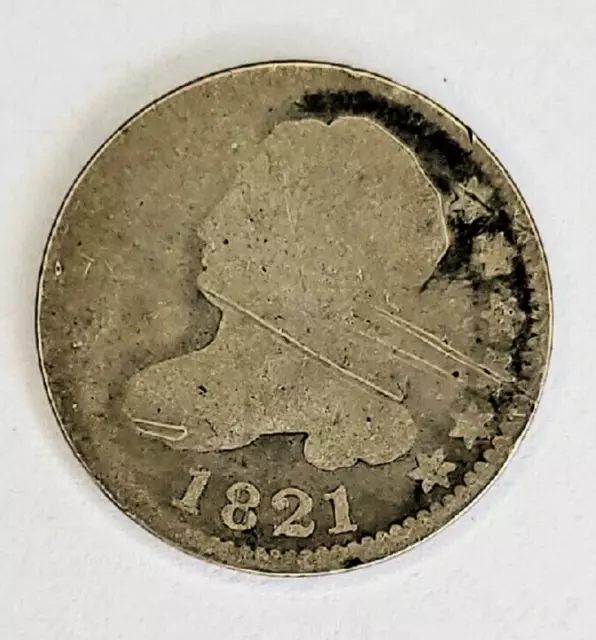 1821 Capped Bust Silver Dime