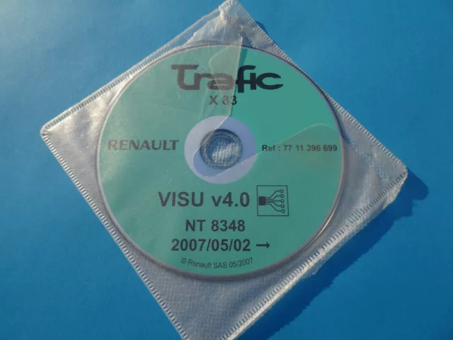 Revue technique électrique  RENAULT TRAFIC X83 NT 8348 VISU CD original RENAULT