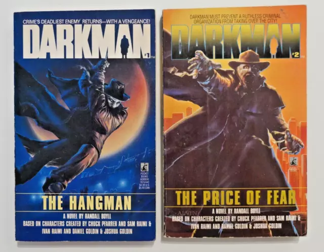 Darkman Novels Lot Vol 1-2 Randall Boyll 1994, PB 1st ED - The Hangman - The Pri