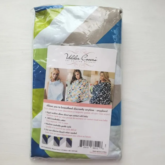 Breastfeeding Nursing Cover Up Udder Covers Privacy Apron Cotton Blanket Blue