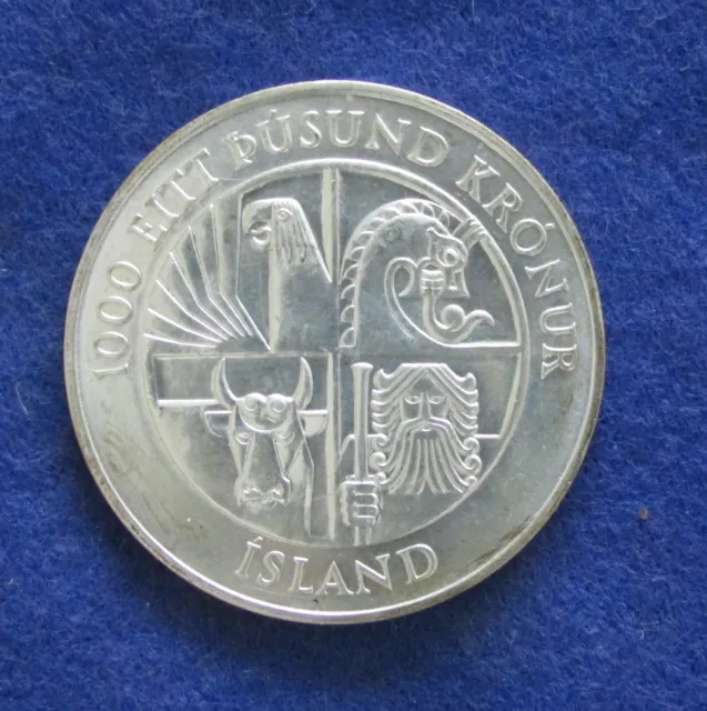 Iceland Silver 1000 Kronur Commemorative coin