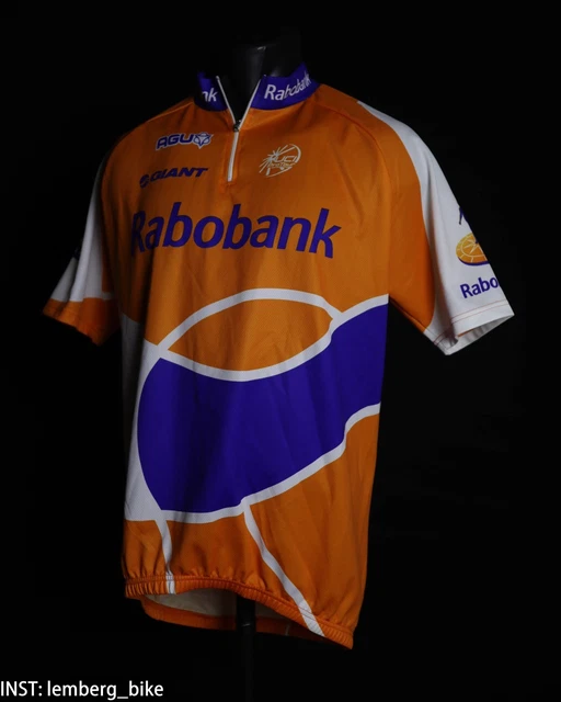 maillot cycliste ancien Rabobank marque AGU avec manche longue taille