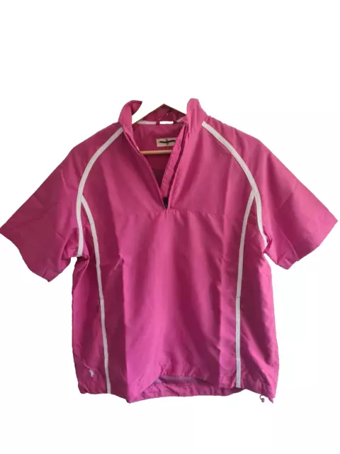 Glenmuir Camicia a Vento Impermeabile Doccia Piccolo Stombloc Teflon Impermeabile Golf Rosa