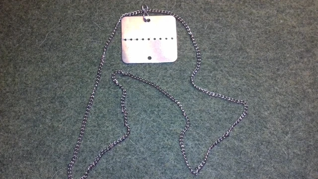 Plaques D'identité Vierges Avec Chaîne Collier Médaille Vierge Plaques D'identité Vierges Avec Chaîne Collier Médaille Vierge