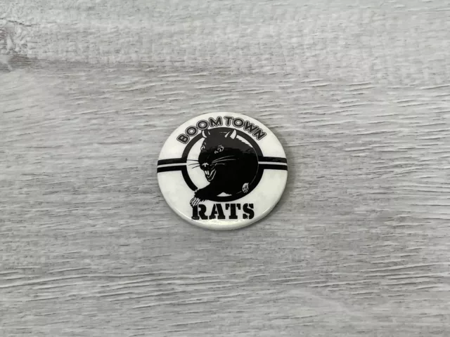 Boomtown Rats Vintage Enamel Pin Badge 1970s Bob Geldof