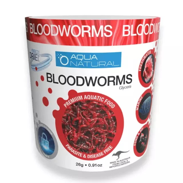 Aqua Natural Freeze Dried Bloodworms 26g