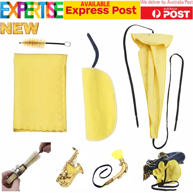 Saxophone Cleaning Care Sax Kit Cleaning Cloth Musical Instrument 4pcs