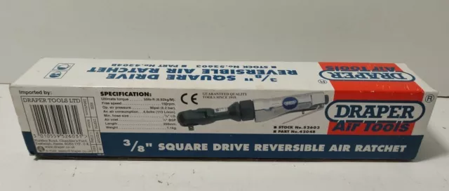 Draper Tools 3/8 Square Drive Reversible Air Ratchet (52603)
