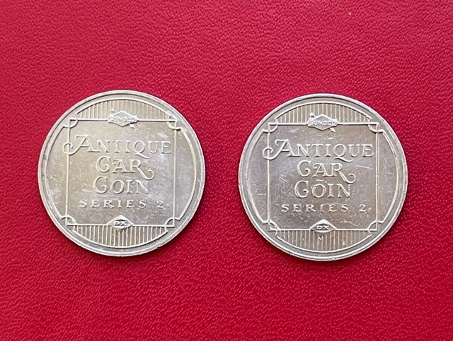BEAU LOT DE 2 jetons token, Antique Car Coin 1907 et 1909. Etat TTB EUR