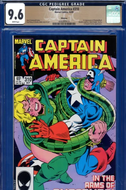 Captain America #310 CGC GRADED 9.6 - PEDIGREE - 1st Diamondback - 2nd highest