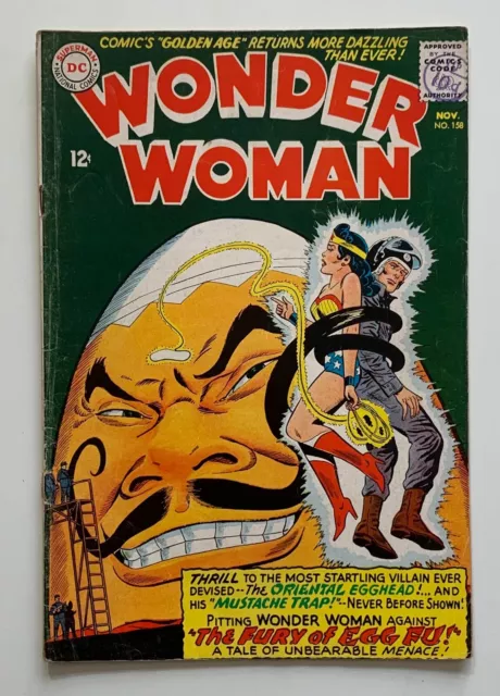 Wonder Woman #158 (DC 1965) RARE VG+ Condition Silver Age comic.