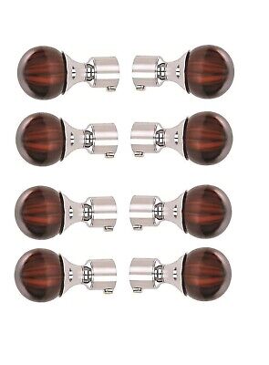 Stainless Steel And Alloy Curtain Bracket (Brown) -Pack of 8 US