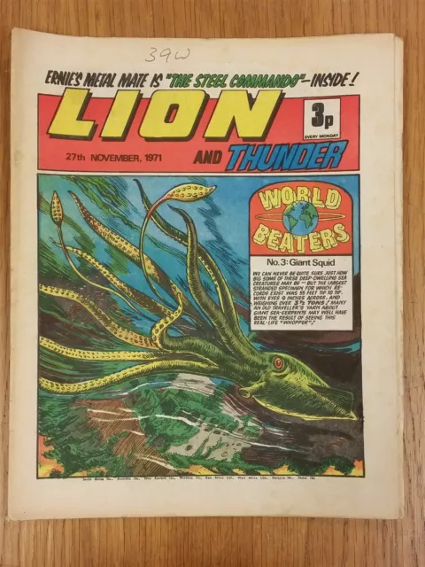 Lion And Thunder 27Th November 1971 British Weekly Uk Comic _