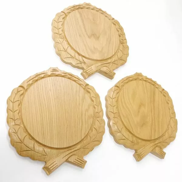 3 Pieza Keilerschilder Tallado Roble Claro Af 17,5 CM Tablero Keiler Gewaffbrett 3