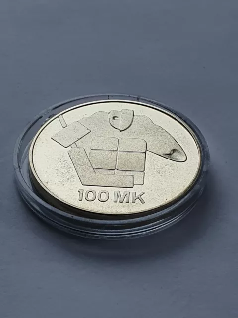 Finnland 100 Markkaa 1991 Jubiläumsmünze Silber