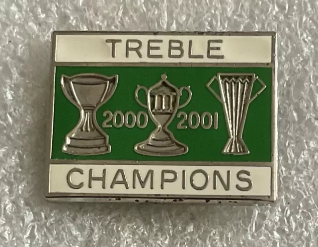 Celtic Football Club Enamel Pin Badge (V5) Treble Champions 2000-2001