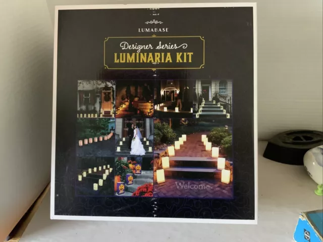 Lumabase Luminary Kit , 12 Bags, 12 Candle Holders & 12 Battery Tea Lights