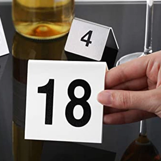 PROFESSIONAL TABLE NUMBERING System for Restaurants Package of 20/40