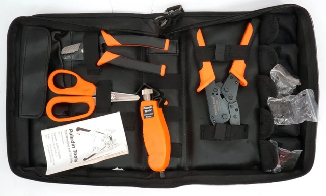 Paladin Fiber Optic Tool Kit Slitter Stripper Cutter Crimping Tool
