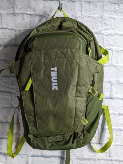 THULE Sweden Green Laptop Backpack Travel Hiking Bag Lumbar Support Back s12