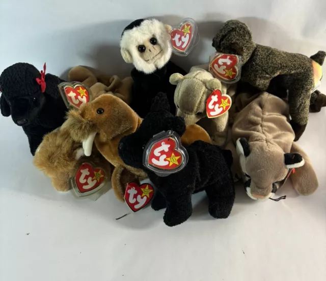 Beanie babies lot set Of 8 Variety W/ FREE SHIPPING