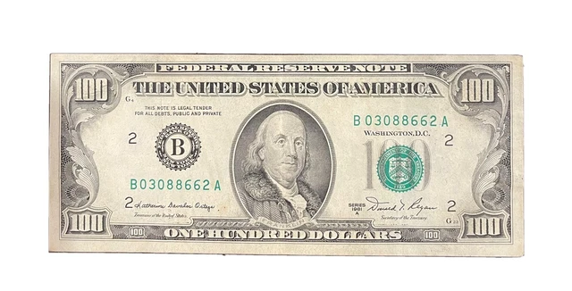 1981 100 dollar bill