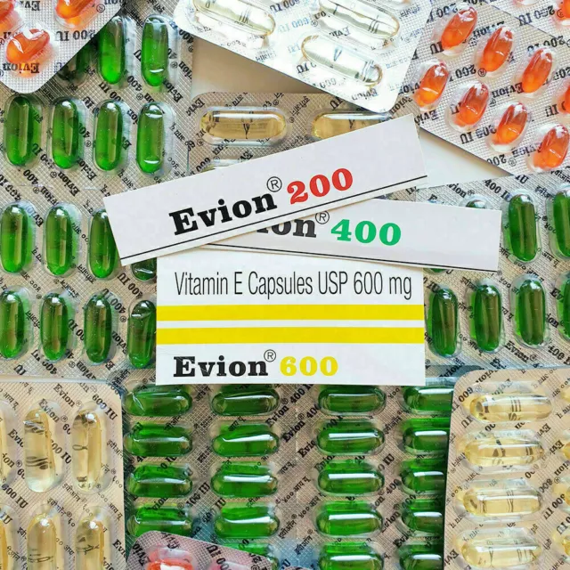 Vitamin E - Evion-Kapseln für ein strahlendes Gesicht, starke Haare, Nägel,...