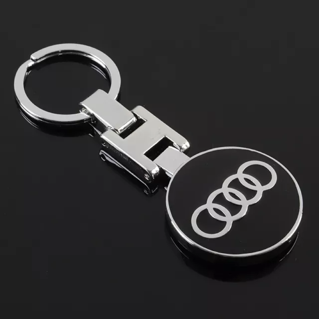 Audi Logo Metal Car Keyring Keychain Metal Key Ring AUS