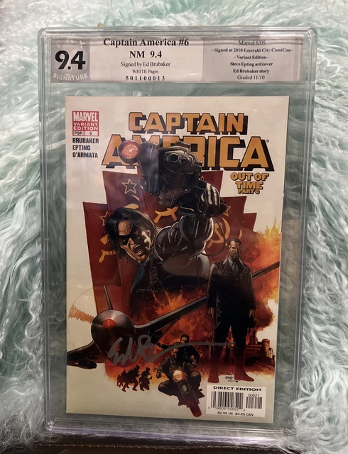 Captain America #6 Variant PGX 9.4 Signature 1st Winter Soldier App Marvel, 2005