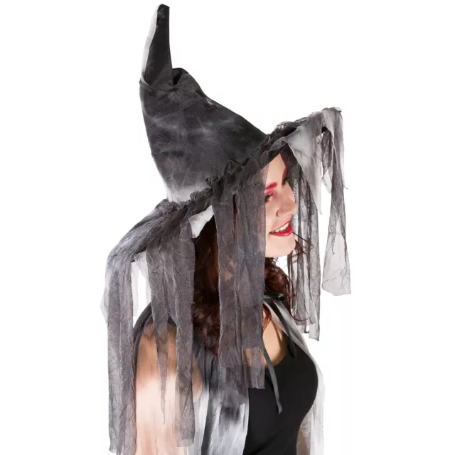 Mantello da strega con cappello punta costume carnevale halloween adulti signora 3