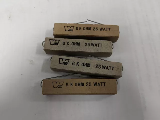 Resistor 8K Ohm 25 Watt Power Ceramic Heavy Duty WEP LOTS OF 4PCS