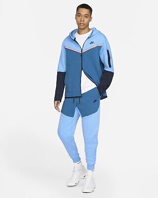Nike Sportwear Tech Fleece Windrunner Tracksuit Sz M University Blue/Dark Marina