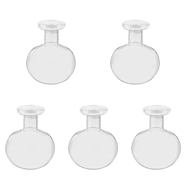 5 piezas Hermosos centros de mesa de mesa con botella de vidrio transparente botella de flores