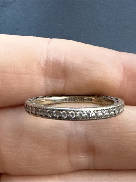 Bague Alliance Ancienne En Argent 925 - Jonc Simple Créateur AVON - Taille 54 - Occasion