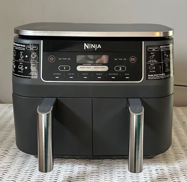 NINJA DZ201 8QT 2 Basket Air Fryer with Dual Zone Technology 50.00