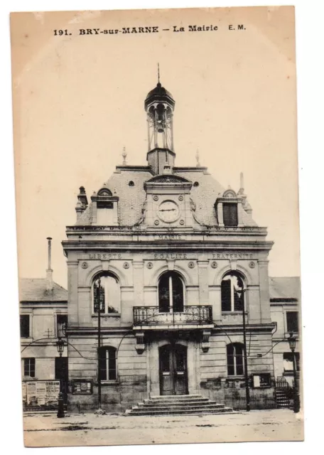 CPA 94 - BRY SUR MARNE (Val de Marne) - 191. La Mairie. E.M.