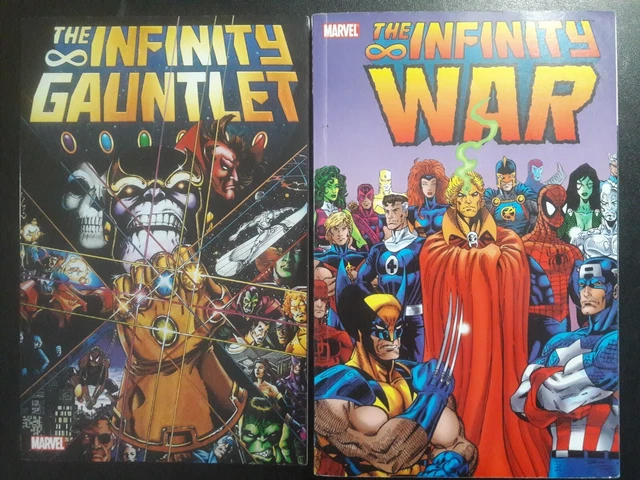 The Infinity War and The Infinity Gauntlet (Paperback Lot, 2006) by Jim Starlin
