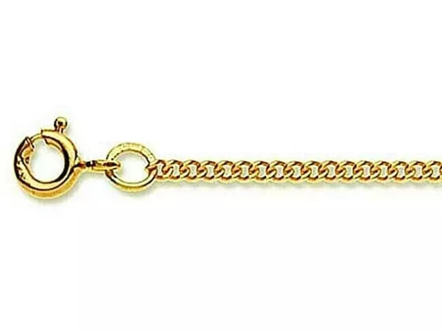 9ct Gold Ladies Curb Chain Diamond Cut 18" - 30"  Fully hallmarked,made in U.K.