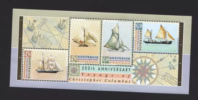 1992 Australian Decimal Stamps - Australia Day - MNH Minisheet