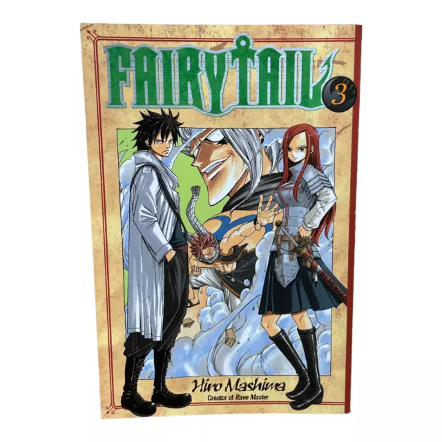 Fairy Tail Vol. 3 Manga by Hiro Mashima  - GC/English/Kodansha Comics/Fantasy 🐙