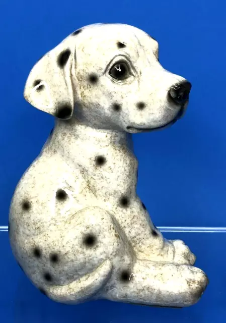 Dalmatian Puppy Dog Figurine Ceramic Seated Statue 4" Gift For Dog Lover